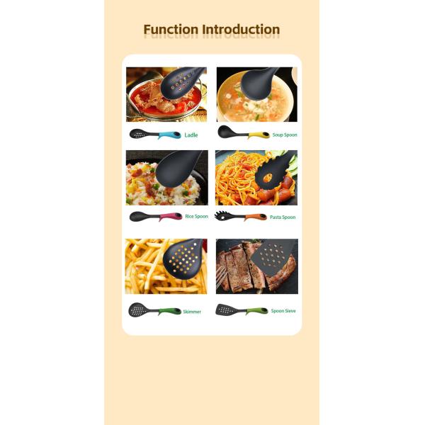 ISO9001/BSCI Certified TPR Handle Silicone Kitchen Utensils Cooking Accessories Tool Set