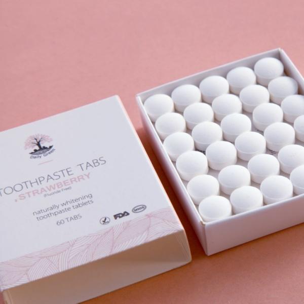 Cruelty Free FDA Fluoride Free Toothpaste Tablets Zero Waste Eco Friendly