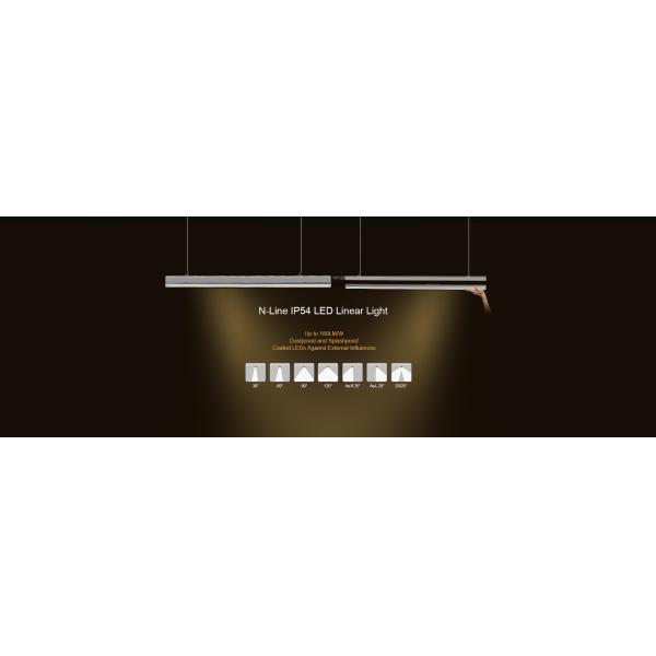 180LM/W LED Linear Trunking System Optical Lens Steel Material