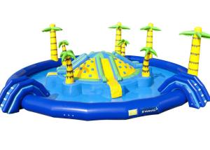 China Jungle Floating Giant Inflatable Water Playground , Fun Water Park Inflatable Pool Slide on sale