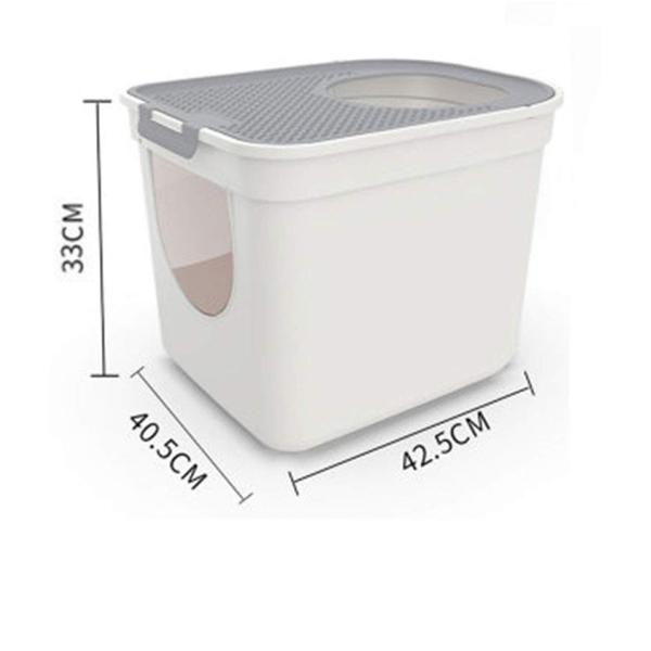 White 600X500mm Self Cleaning Litter Box OEM Automatic Cat Litter Box