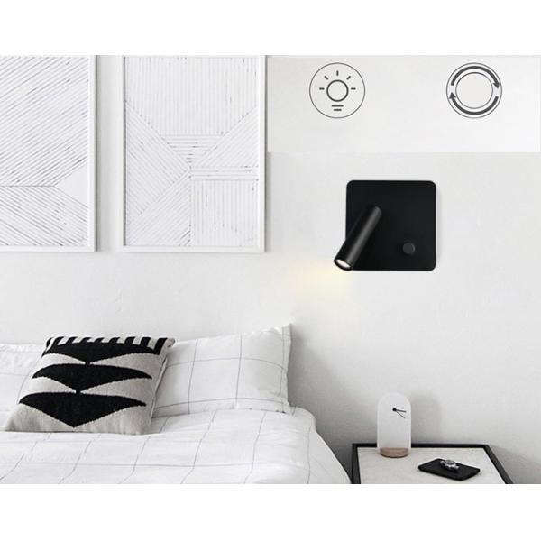 LED Wall Lamp With Dimming Switch 3W Bedside wall lamp Bedroom Reading Wall Sconce Light For book room Hotel Apartment
