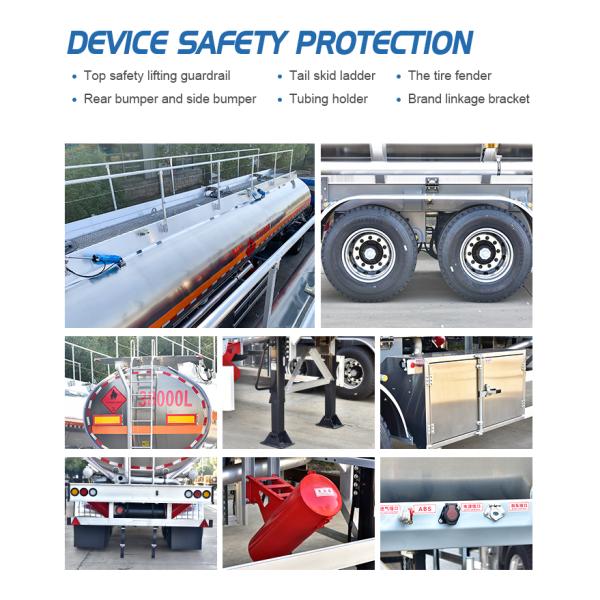 Diesel Gasoline Tank Semi Trailer 33000 38000 44000 Liters For Transport And Storage