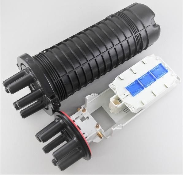 Waterproof Dome FTTH Fiber Optical Splice Closure 5 6 7 Port 4 Trays Basket Bracket Storage