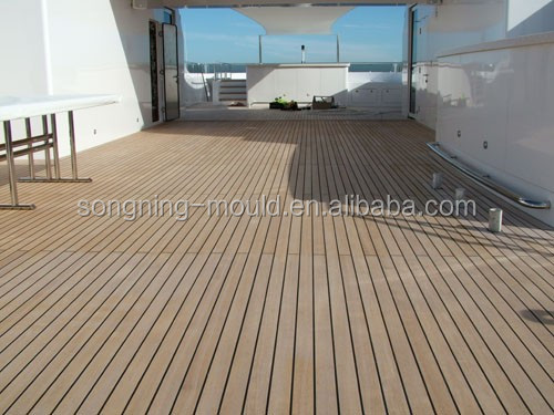 Ship Flooring 2022 Synthetic Teak Yacht Decking Floor Fire Resistance PVC Marine Deck