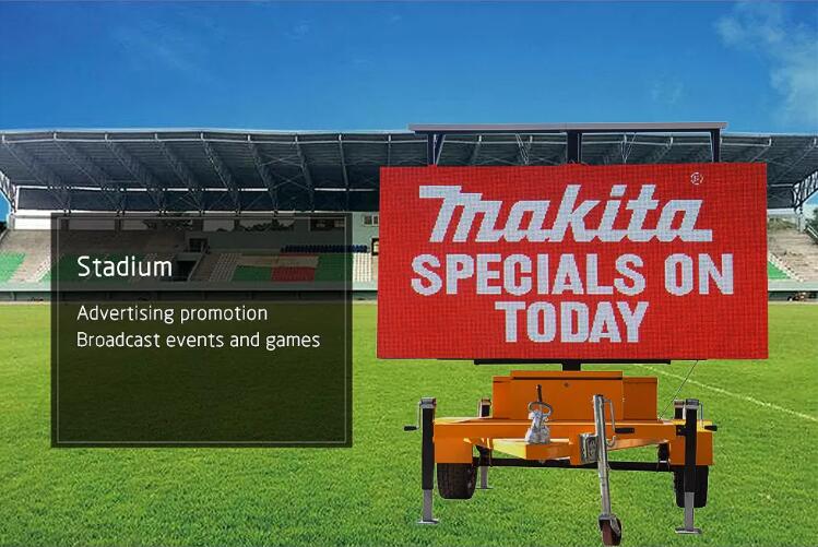 Trailer Mobile Led Advertising Display with 70° Viewing Angle and 60HZ/50HZ Power Input