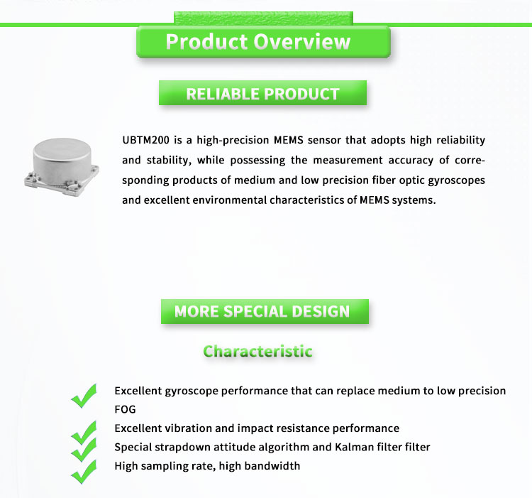 Lightweight UBTM200Y UNIVO Micromechanical Inertial Measurement Unit for Navigation