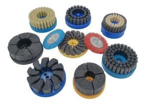 China DOT Style Abrasive Nylon Disc Brush Deburring Tools for Surface Preparation on sale