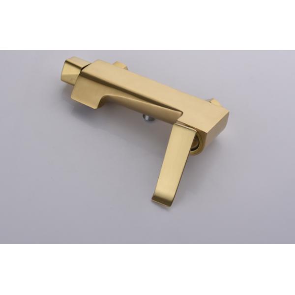 Simple Golden Gray Hot Cold OEM Copper Bathtub Faucet