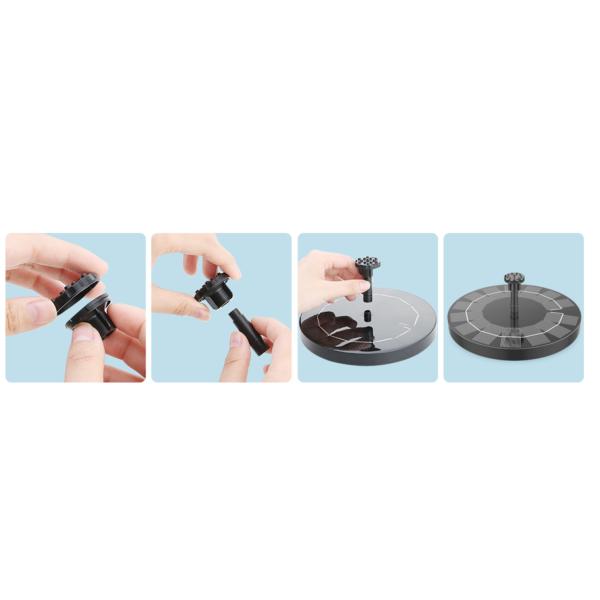 Pond Fish Tank Solar Water Fountain Filter The Water 3W Solar Panel