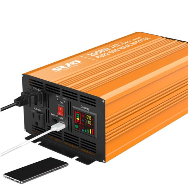 Quality Single Output Input 24V 2000W Vehicle Power Inverter for sale