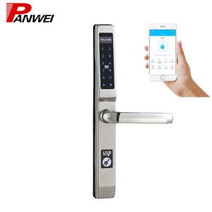 China Biometric Fingerprint Scanner Door Lock With 4 AA Alkaline Batteries on sale