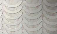 White PTFE Computer Mouse Feet Backed With Double Sided Adhesive Tape