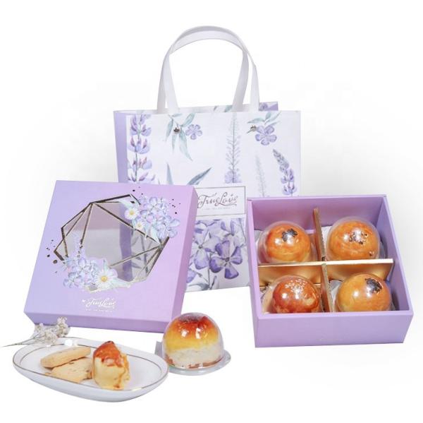 Quality Recycled Materials Custom Cardboard Display Boxes With Window Pastry packaging for sale