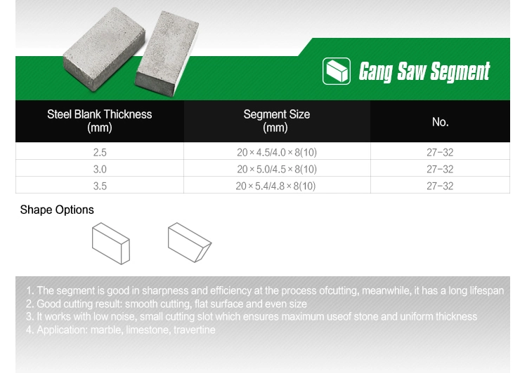 1200mm Block Cutting Segemt for Marble-Segment Blade
