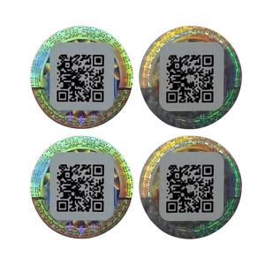 China OEM QR Code Label Removable Industry Security Auto Parts Label ROHS on sale