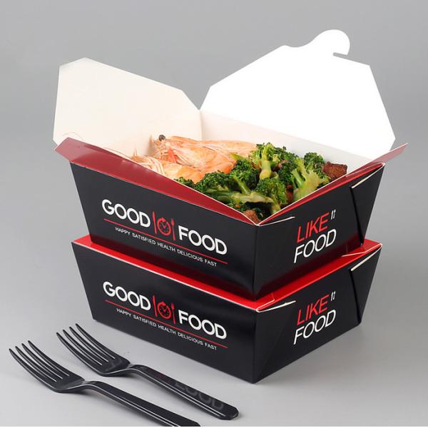 Custom Printed Disposable Paper Take Away Craft Box For Hot Food Packaging