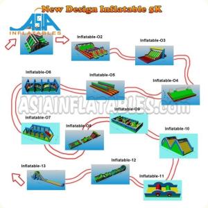 China High Security Inflatable Challenge Obstacle Course With Logo CE ROHS on sale