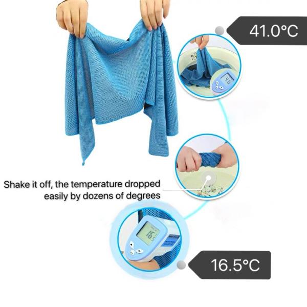 70x140 Microfibre Instant Cooling Towels Bulk Cool Touch Ice Towel With PVC Bag