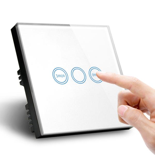 Quality Smart Home Uk Standard Timer Touch Smart Wall Switch Time Control Lamp Light Switch for sale