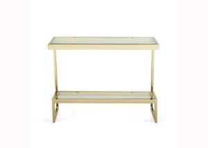 China Double Layers 30KGS 79cm Modern Glass Console Table on sale