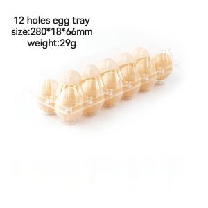 Wholesale 12 Holes Transparent Plastic Quail Egg Tray Hinged Clamshell Customizable from china suppliers