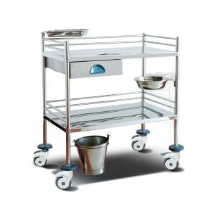 China Surgical Instrument Hospital Patient Trolley , Stainless Steel Medical Equipment Trolley on sale