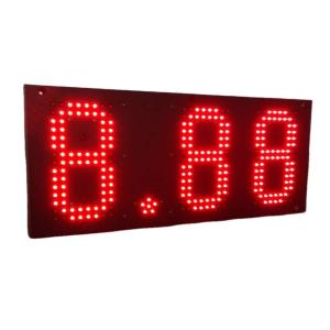 China Outdoor Red 7 Segment Display Screen LED Gas Station Sign Board on sale
