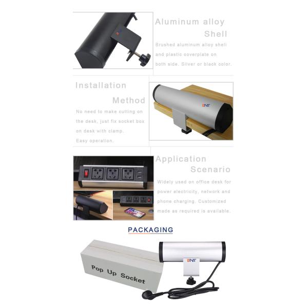 BNT multifunctional office socket with usb charger / table socket box for office furniture