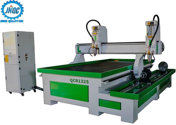 Quality Dual Spindles 4th Axis Rotary Cnc Router Machine With Water Tank For Aluminum Processing for sale