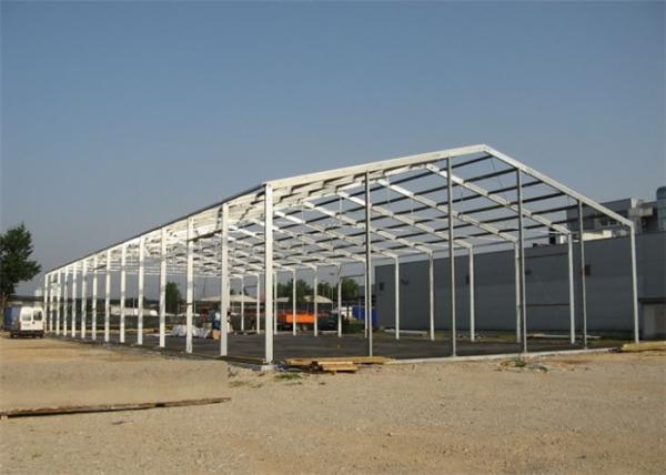 Quality Quick Assembled Prefab Steel Warehouse With Hot Dip Galvanized Frame for sale