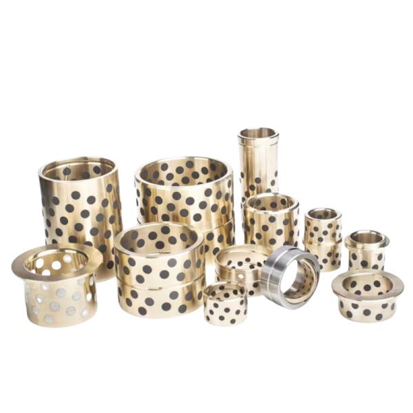 Brass High Strength Flange Embedded Graphite Plugged Bushings Mating Housing Shaft Tolerance