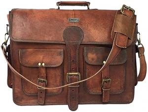Wholesale 400g 14 Inch Vintage Handmade Leather Messenger Bag For Laptop Briefcase from china suppliers
