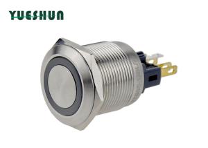 China Anti Vandal Metal Momentary Push Button Switch 22mm Ring Symbol LED 5A 250V AC on sale