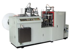 China Double Single Side Paper Cup Machine , PE Coated Steel White Cup Making Machine on sale