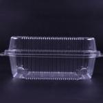 Disposable Transparent Hinge Clam Plastic PET Rectangular Beef Roll Packaging