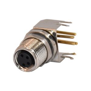 China M8 4 Pin Female Connector Panel Mount Front Right Angle PCB Connector on sale