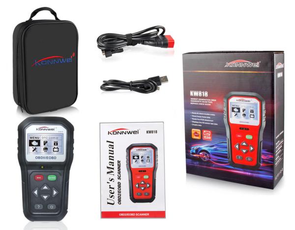 Quality ABS Housing Car Engine Tester Diagnostic Machine KW818 Vehicle Battery Tester for sale