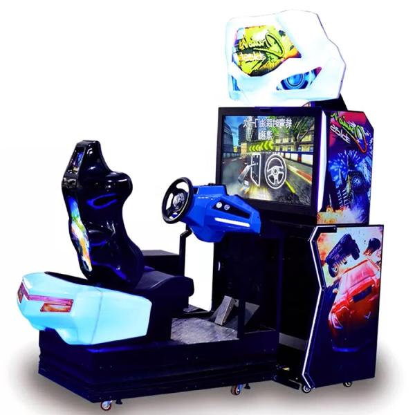 Coin Operated Connecting Dynamic Arcade Car Racing Machine With Wonderful Music