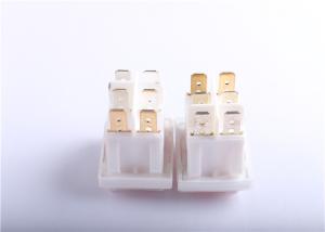 Waterproof Dual Push Button Rocker Switch , 3 Position Lighted Rocker Switch