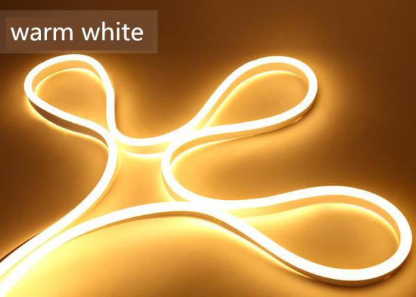 Quality Warm White LED Neon Flex Strip 2.77cm Cuttable Length Anti Aging Jacket for sale