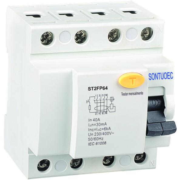 ST3L364 4P ( RCCB ）Plastic PA66 Residual Current Circuit Breaker