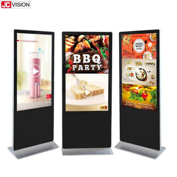 65inch Android Digital Signage Player , 8ms Floor Standing LCD Advertising