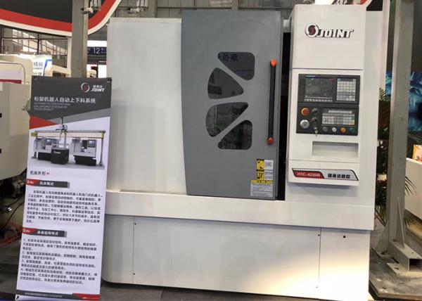 Quality Two Axis Linear Way Slant Bed CNC Lathe Machine With 66mm Spindle Through Hole for sale