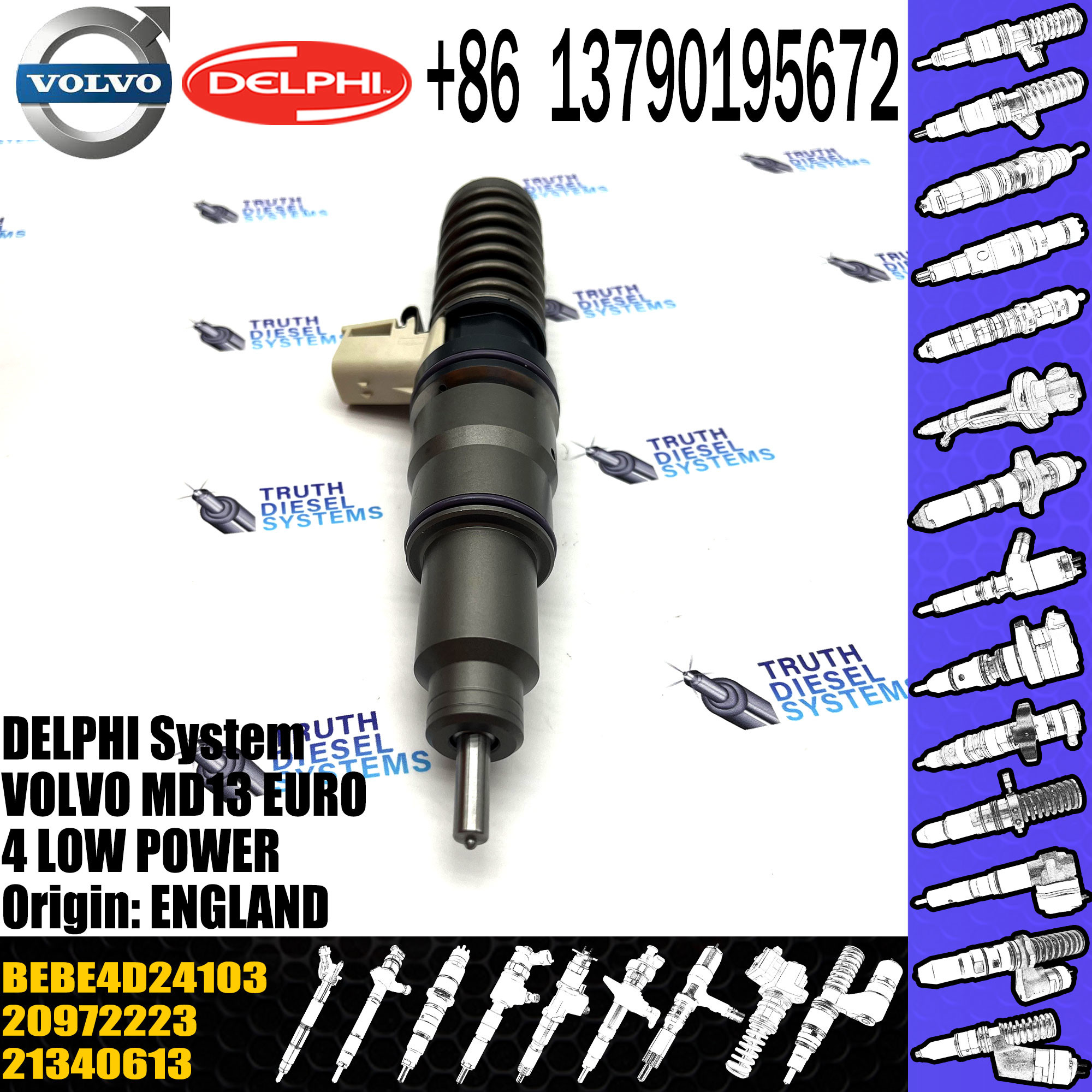Diesel Fuel Injector 20972223 BEBE4D16003 BEBE4D08003 BEBE4D24003 BEBE4D24103 E3
