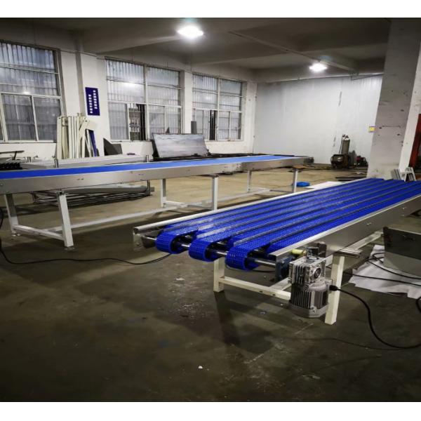 Blue Plastic Auto Conveyor Systems Adjustable Speed In Logistics And Cosmetics Industry
