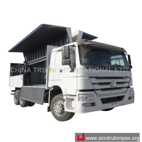 Howo 6x4 Double Wing Van Truck 25t Ten Wheeler Wing Van