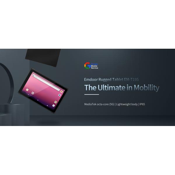 650g 10 inch P65 Waterproof 5G Tablet with 1- 4G LTE 2D Barcode Scanner NFC GPS 9500mAh Battery