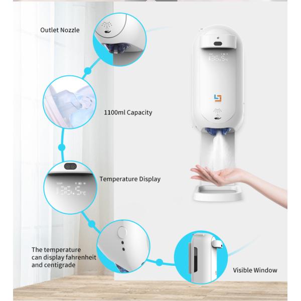 ABS 1100ml Touchless Soap Dispenser with thermometer LIEN L5 Plus