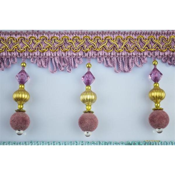 Excellent handmade charming curtain lace accessories beaded decorative fringes tassels